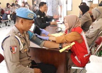 HUT Polwan ke 75, Polres Jepara Gelar Bakti Donor Darah