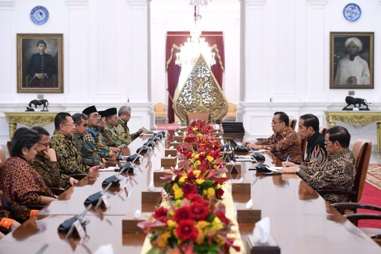 Pimpinan MPR Diterima Presiden RI di Istana Merdeka