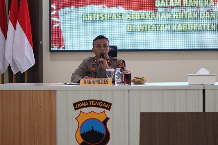Antisipasi Kebakaran Hutan, Wakapolres Kudus Gelar Rakor Penanganan Karhutla