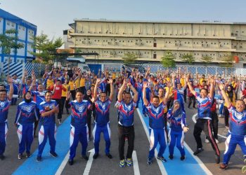 Satlantas Polresta Pati dan Istansi Terkait Senam Bersama