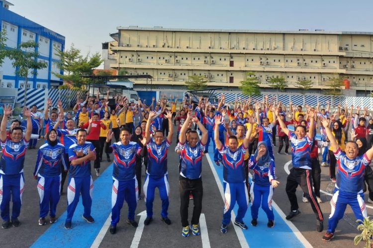 Satlantas Polresta Pati dan Istansi Terkait Senam Bersama