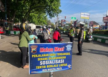 Pengendara Kaget, Satlantas Polresta Pati Turun ke Beberapa Titik