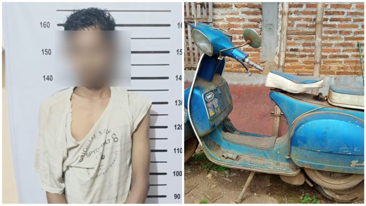 Polisi Bekuk DA “Maling Kendaraan Vespa”