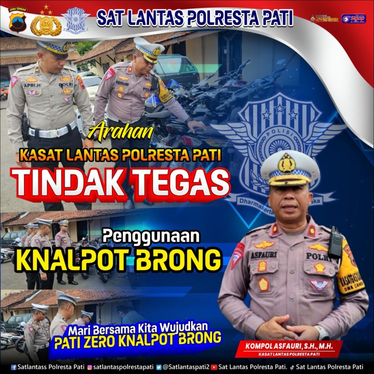 Peringatan Penting Stop Knalpot Brong, Kasat Lantas Polresta Pati Himbau Parpol dan Para Relawan