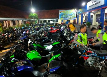 Polisi Amankan Pelaku Balap liar dan 54 Sepeda Motor Disita