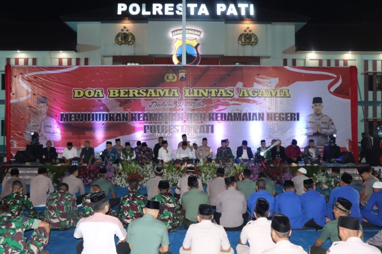 Doa bersama Lintas Agama, Kapolresta Pati : Wujudkan Kedamaian Negeri