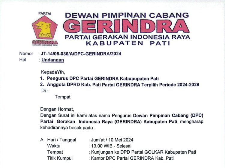 Partai Gerindra Kunjung di DPD Partai Golkar di Tolak, Ada Apa ??