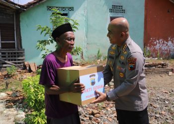 Penerima Bantuan Sosial Apresiasi Polresta Pati