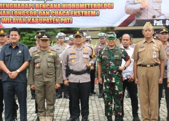 Polresta Pati, Kodim 0718/Pati dan Istansi Terkait Siapkan Mitigasi Bencana Lewat Apel Gabungan