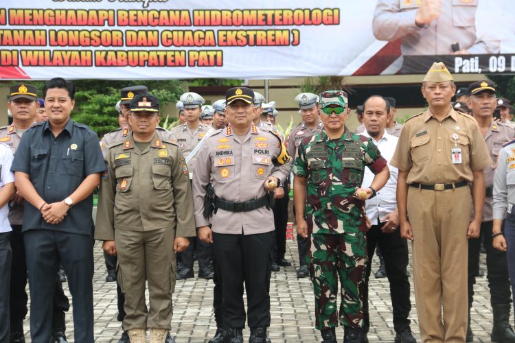 Polresta Pati, Kodim 0718/Pati dan Istansi Terkait Siapkan Mitigasi Bencana Lewat Apel Gabungan