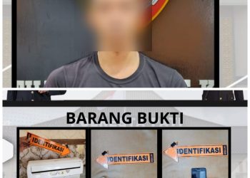 Pelaku Pencurian dan Barang Bukti di Amankan Polisi