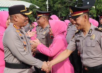 108 Personel Polresta Pati dan Brimob Naik Pangkat