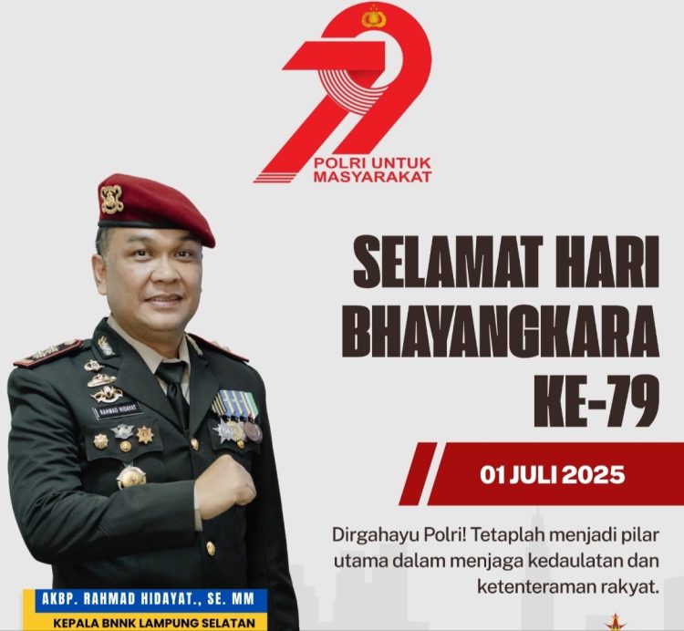 Hari Bhayangkara ke-79! AKBP Rahmad Hidayat  Lawan Narkoba, Jaga Bangsa!
