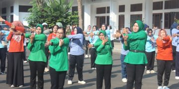 Warga Padati Pendopo Pati, Senam HKG PKK ke-53 Diminati Semua Kalangan