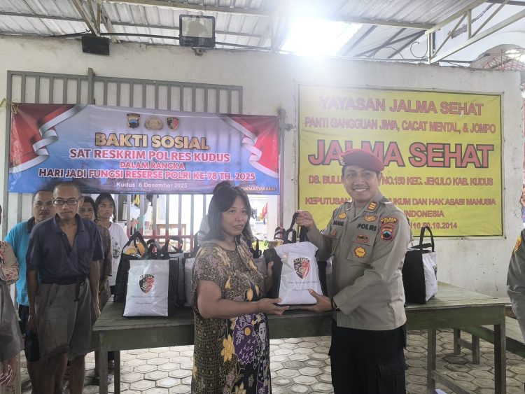 HUT Reskrim ke-78, Satreskrim Polres Kudus Gelar Bakti Sosial di Panti Jalma Sehat
