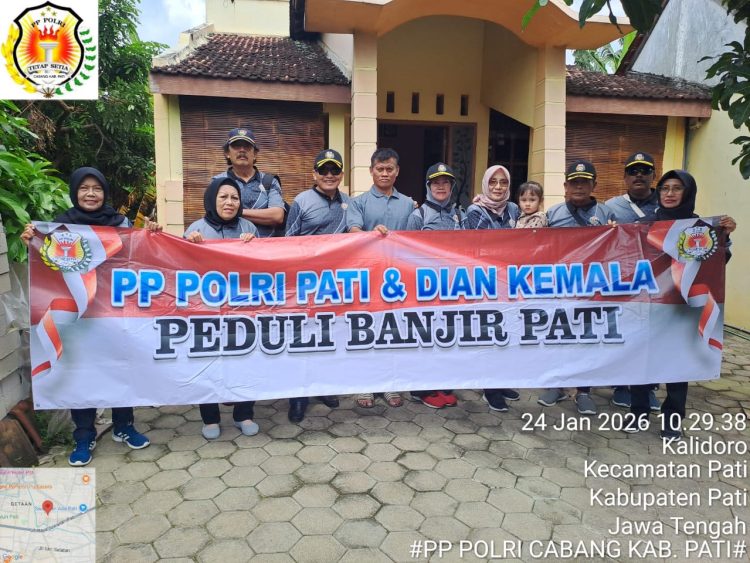Korban Banjir, PP Polri Pati Salurkan Bansos Tahap Ketiga