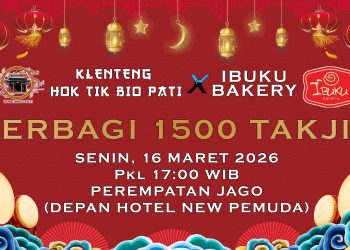 Klenteng Hok Tik Bio dan Ibuku Bakery Bagi 1.500 Takjil Untuk Pengendara