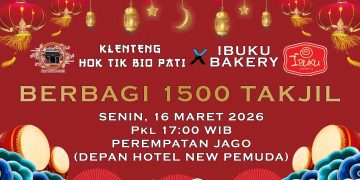 Klenteng Hok Tik Bio dan Ibuku Bakery Bagi 1.500 Takjil Untuk Pengendara
