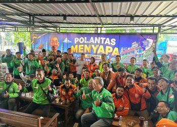 Ojol dan Difabel Ikut Polantas Menyapa Bersama Kakorlantas