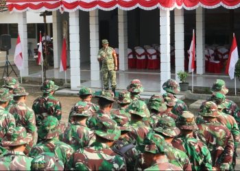 TMMD 128 Pati Hampir Selesai, Dansatgas Pimpin Apel Pagi