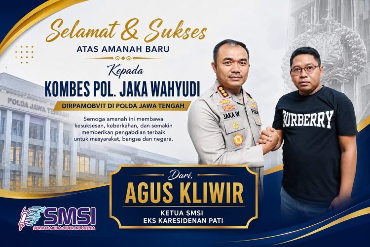 SMSI Sambut Kapolresta Pati Baru, Agus Kliwir Apresiasi Pengabdian Kombes Pol. Jaka Wahyudi