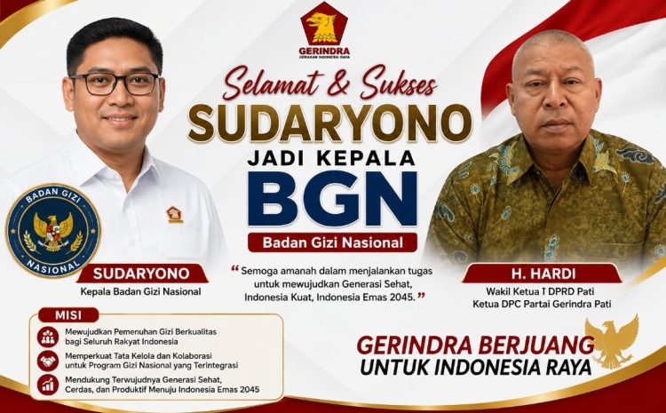 H. Hardi Ucapkan Selamat, Sudaryono Dipercaya Pimpin BGN