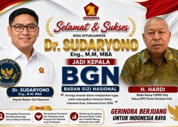 H. Hardi Ucapkan Selamat, Dr. Sudaryono Eng., M.M, MBA Dipercaya Pimpin BGN