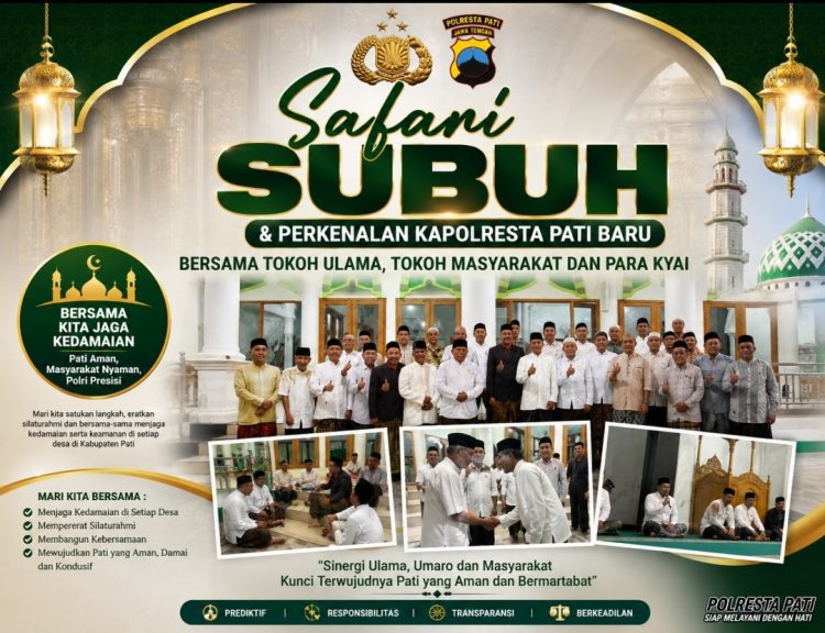 Safari Subuh Perdana di Tayu, Kapolresta Pati : Perkuat Silaturahmi dan Persaudaraan Umat
