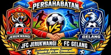 JFC Jerukwangi dan FC Gelang Berlaga Persahabatan