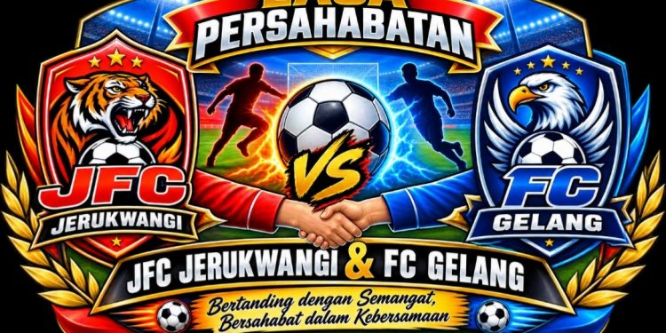 JFC Jerukwangi dan FC Gelang Berlaga Persahabatan