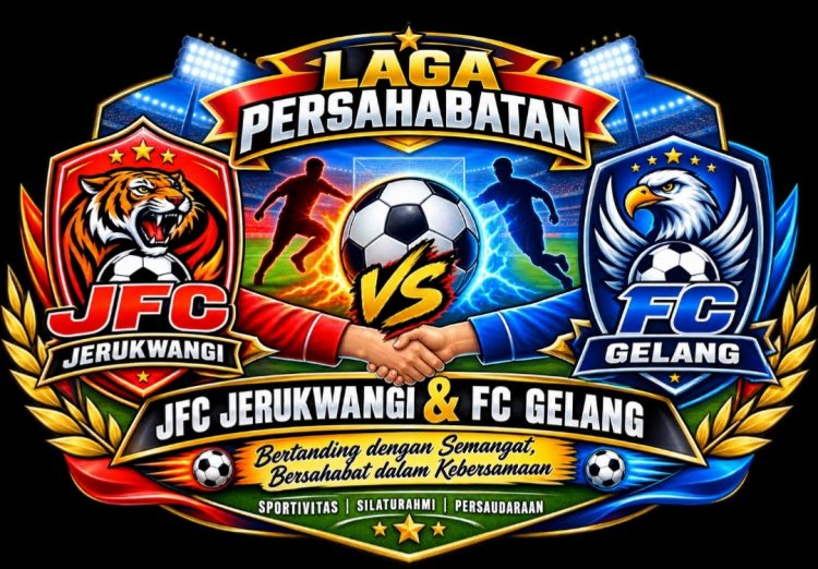 JFC Jerukwangi dan FC Gelang Berlaga Persahabatan