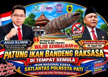 Patung Ikan Bandeng Knalpot Brong Hilang, Agus Kliwir : Plt Bupati Pati Wajib Kembalikan