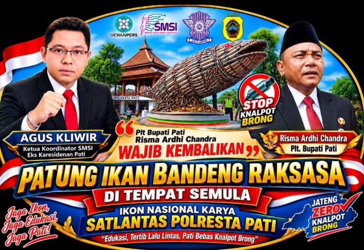 Patung Ikan Bandeng Knalpot Brong Hilang, Agus Kliwir : Plt Bupati Pati Wajib Kembalikan
