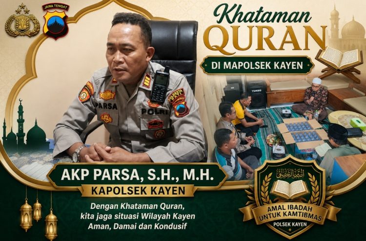 Khataman Quran Mapolsek Kayen, AKP Parsa : Ikhtiar Keamanan dan Kedamaian Masyarakat