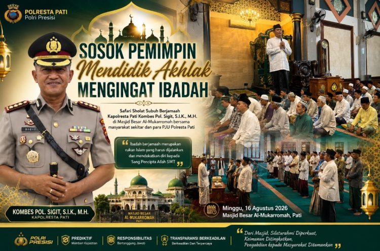 Dari Masjid Al-Mukarromah, Kapolresta Pati Tebarkan Pesan Akhlak dan Keimanan