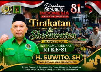 HUT RI ke-81, H. Suwito Gelar Tirakatan dan Sholawatan Bersama Masyarakat