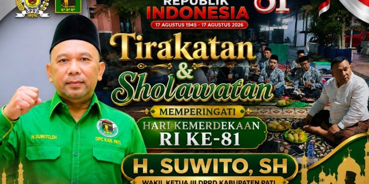 HUT RI ke-81, H. Suwito Gelar Tirakatan dan Sholawatan Bersama Masyarakat