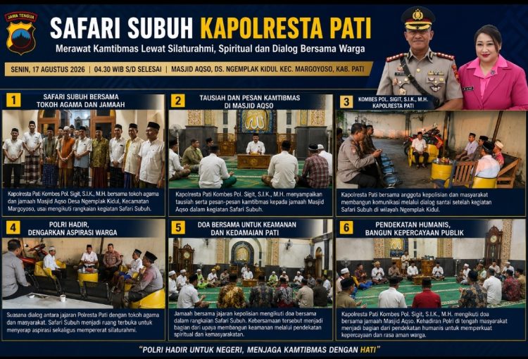 Safari Subuh di Hari Kemerdekaan, Kapolresta Pati Tunjukkan Polri Dekat Rakyat