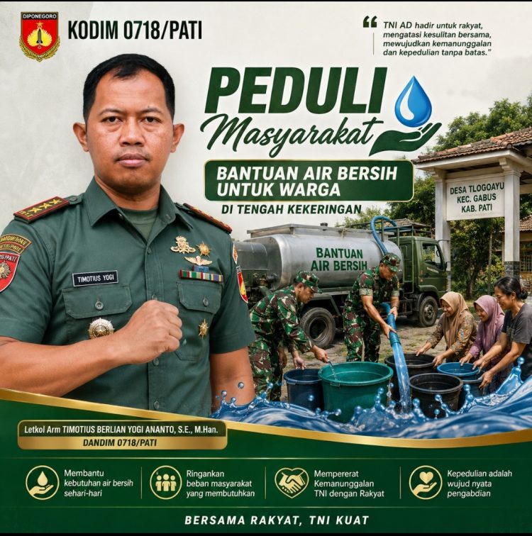Ketika Air Menjadi Harapan, Kodim 0718/Pati Turun Langsung ke Warga