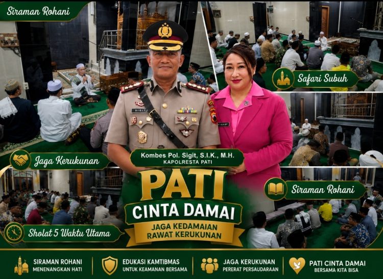 Sosok Pemimpin Humanis, Kombes Pol. Sigit Gaungkan Safari Subuh “Pati Cinta Damai”