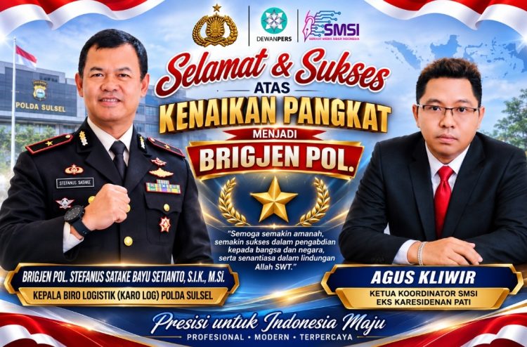Brigjen Pol Stefanus Satake Naik Pangkat, Agus Kliwir : Semoga Makin Amanah dan Profesional