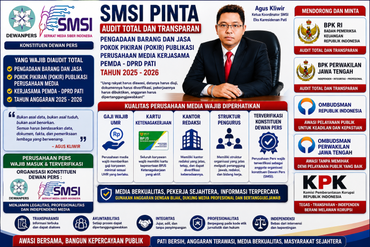 Audit Publikasi Pati 2025 – 2026 Didesak Terbuka, Agus Kliwir Singgung Kualitas dan Profesionalitas Perusahaan Media