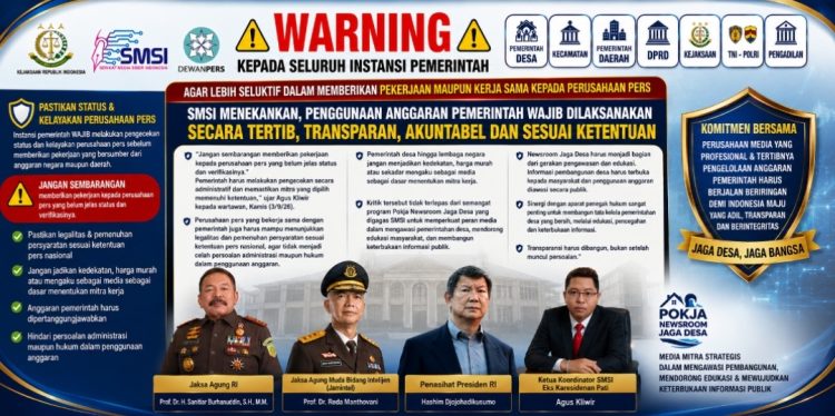 Anggaran Publik Jadi Sorotan, SMSI Minta Pemerintah Selektif Pilih Perusahaan Pers