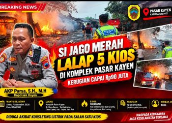 Api Melalap Kios di Jalan Raya Kayen – Tambakromo, Berikut Kerugian