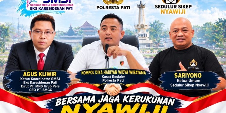 Duduk Satu Meja! Kasat Reskrim, SMSI dan Sedulur Sikep Bicara Kerukunan Pati