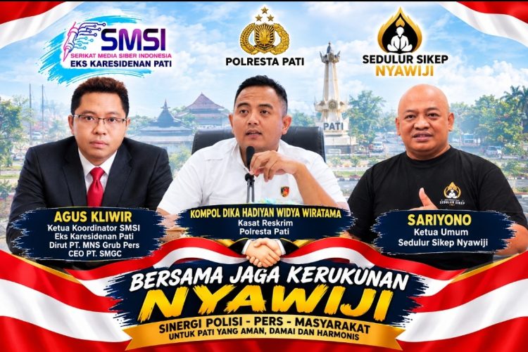 Duduk Satu Meja! Kasat Reskrim, SMSI dan Sedulur Sikep Bicara Kerukunan Pati