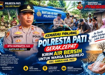 Warga Hadapi Kekeringan, Kapolsek Gabus Kirim Bantuan Air Bersih
