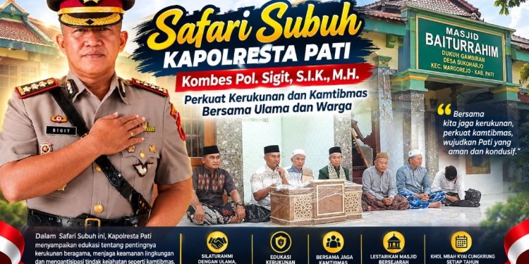 Safari Subuh, Kapolresta Pati Tekankan Peran Warga Jaga Keamanan
