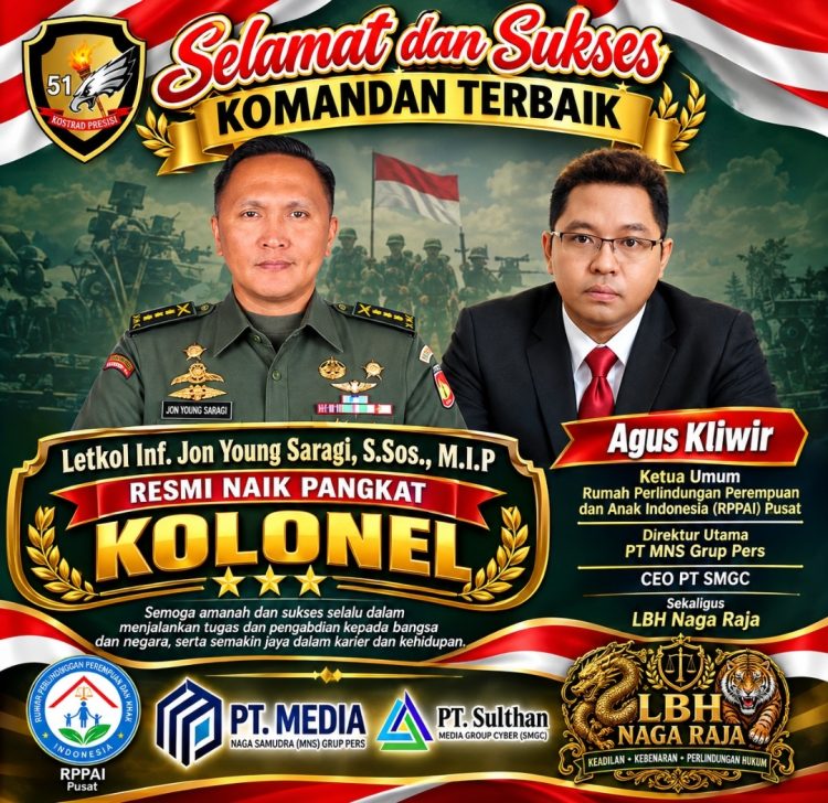 Naik Pangkat Jadi Kolonel, Jon Young Saragi Dapat Ucapan Selamat dari Agus Kliwir