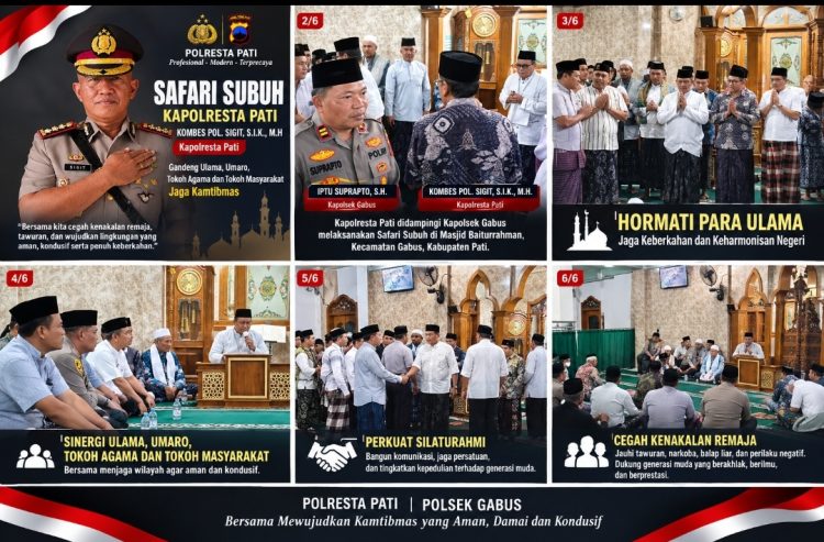 Kamtibmas Dimulai! Safari Subuh Kapolresta Pati Satukan Polisi, Ulama dan Masyarakat